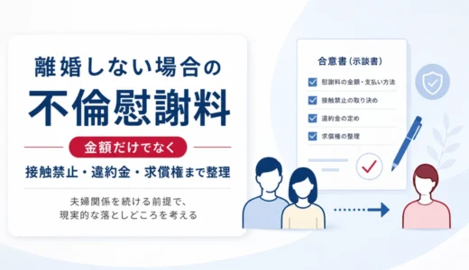 不倫慰謝料は離婚しない場合でも請求できる？相場・進め方・注意点（夫婦関係を続けたい人向け）