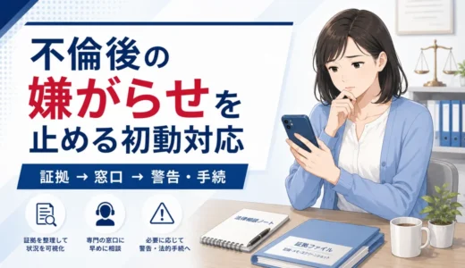 不倫後の嫌がらせ・ストーカー化への対処｜連絡禁止・警告書・弁護士対応