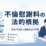 不倫慰謝料の法的根拠を民法709条と婚姻生活の平穏から整理する法律相談向けイラスト
