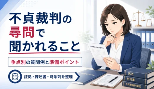 不貞裁判の尋問では何を聞かれる？争点別質問例・準備・注意点を解説