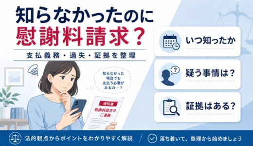 既婚者と知らなかったのに慰謝料請求された｜支払義務・過失・証拠と反論の型